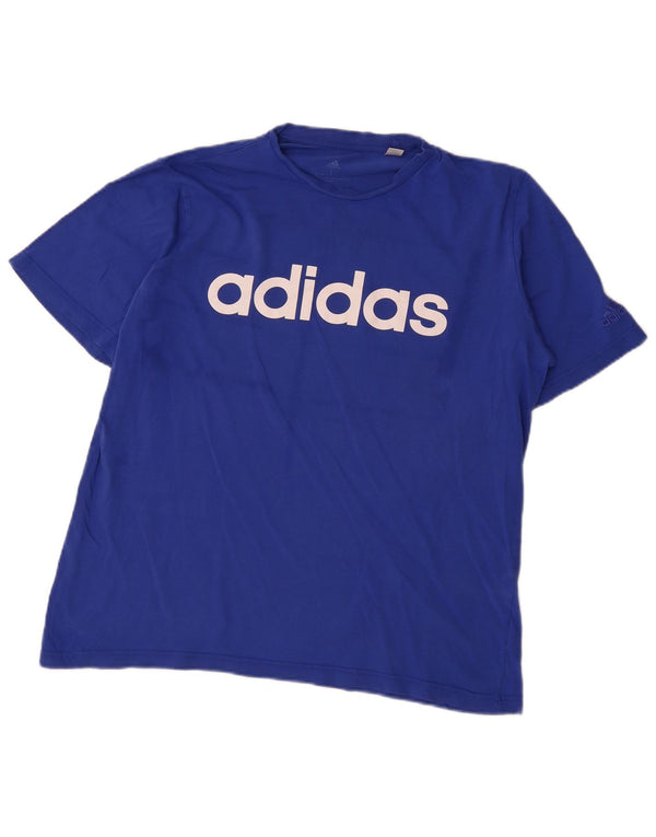 Adidas Camiseta Masculina Graphic Top Grande Algodão Azul