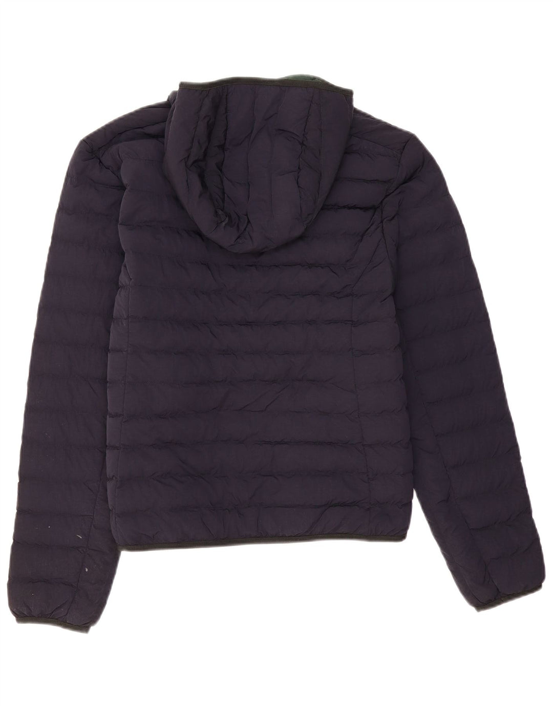 Jaqueta masculina acolchoada com capuz Lacoste EU 46 pequena azul marinho poliamida