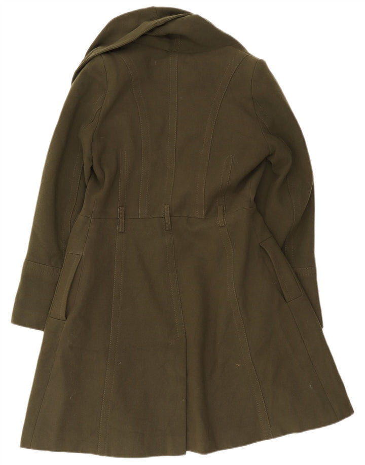 Sobretudo feminino Oasis UK 14 poliéster cáqui médio