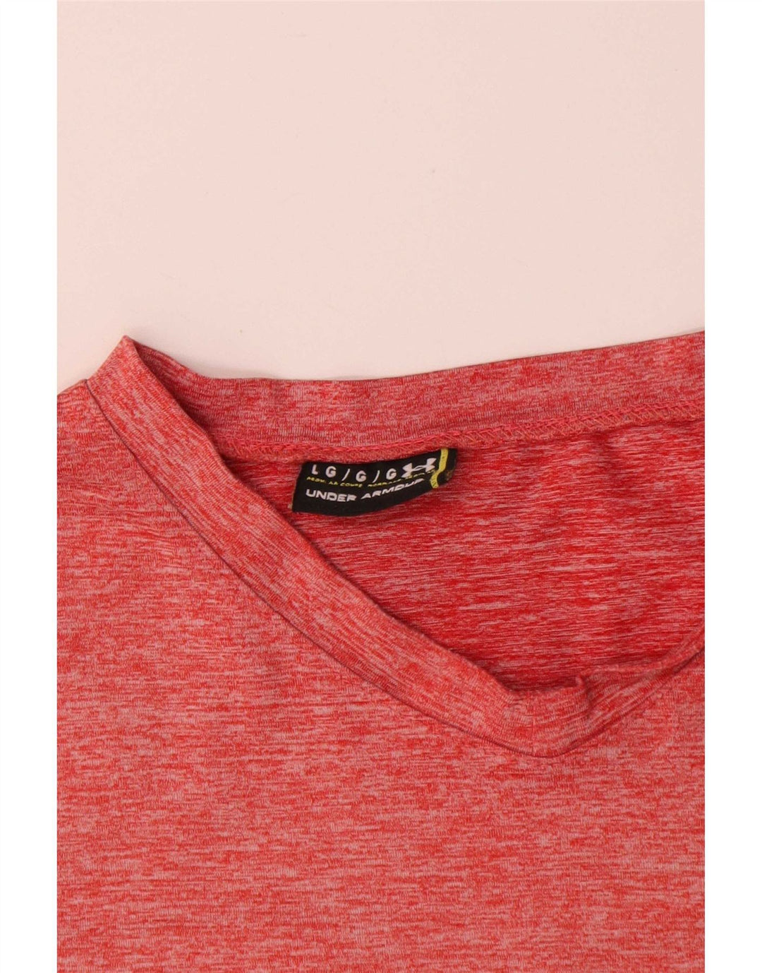 Camiseta masculina Under Armour grande vermelha manchada