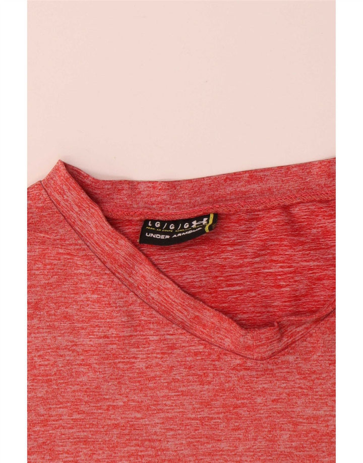 Camiseta masculina Under Armour grande vermelha manchada