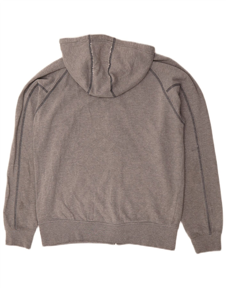 Suéter masculino Asics Graphic Zip com capuz grande algodão cinza
