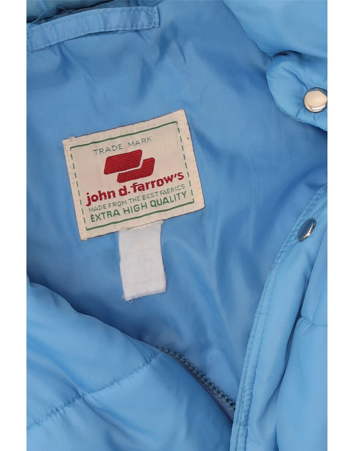 Jaqueta acolchoada masculina vintage UK 40 grande azul