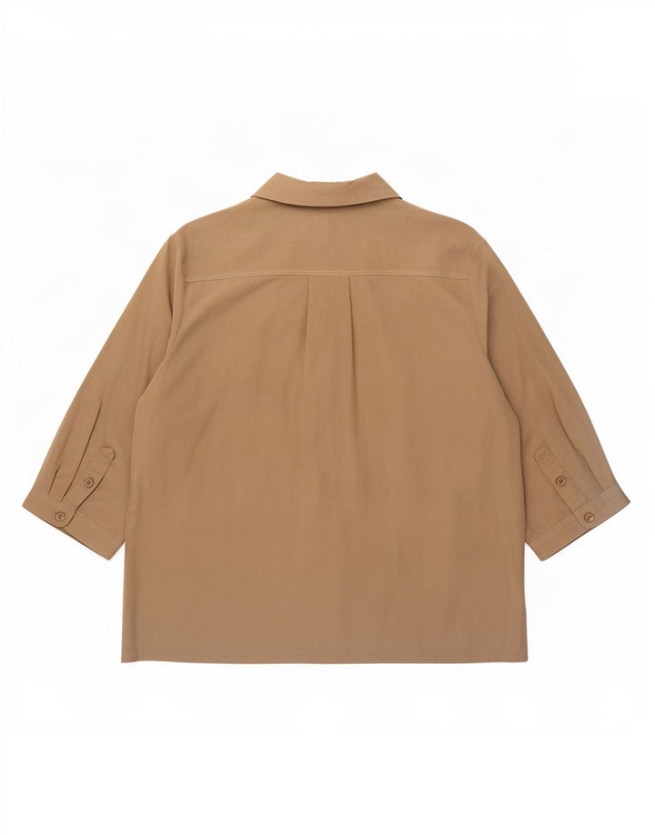 Camisa feminina de manga curta Project UK 16 grande cinza