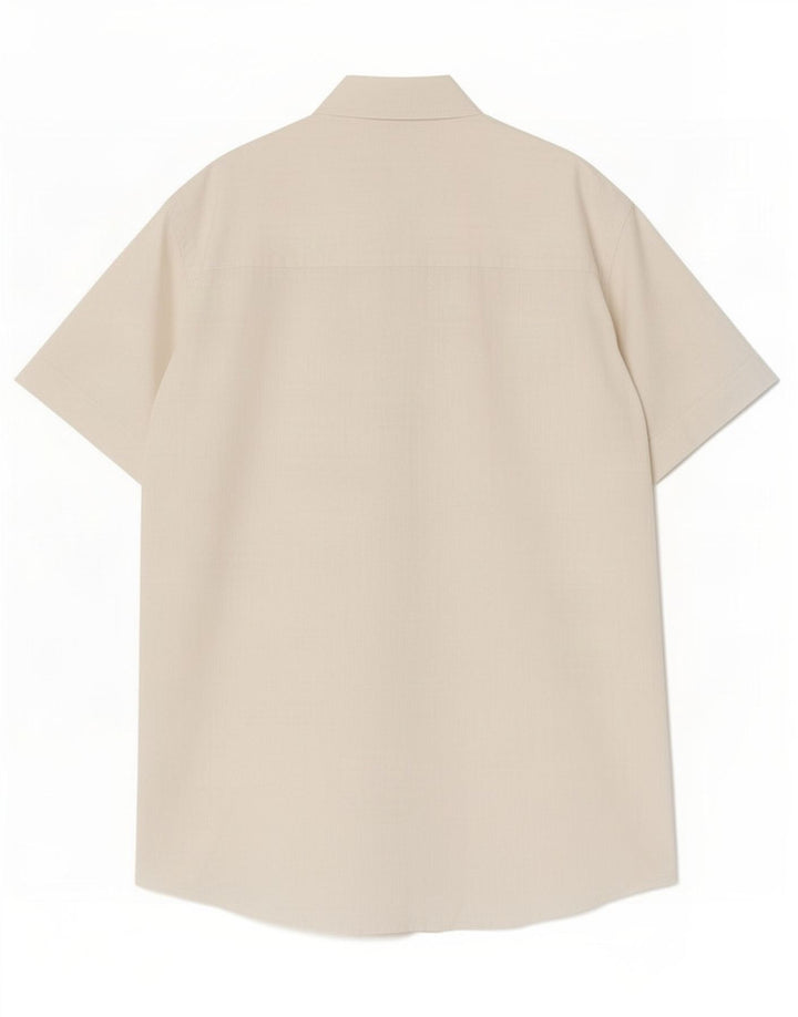 Camisa masculina Slam de manga curta grande linho branco