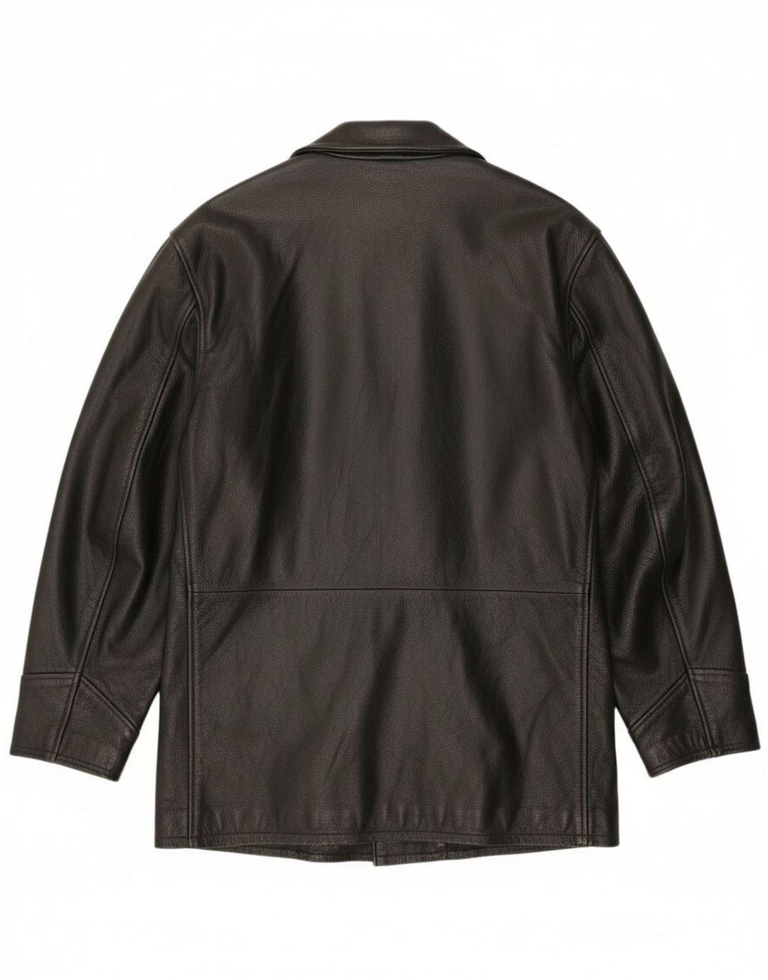 Jaqueta de couro masculina vintage UK 40 grande couro preto