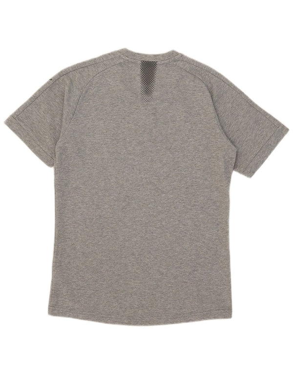Camiseta masculina Puma Top cinza médio algodão manchado
