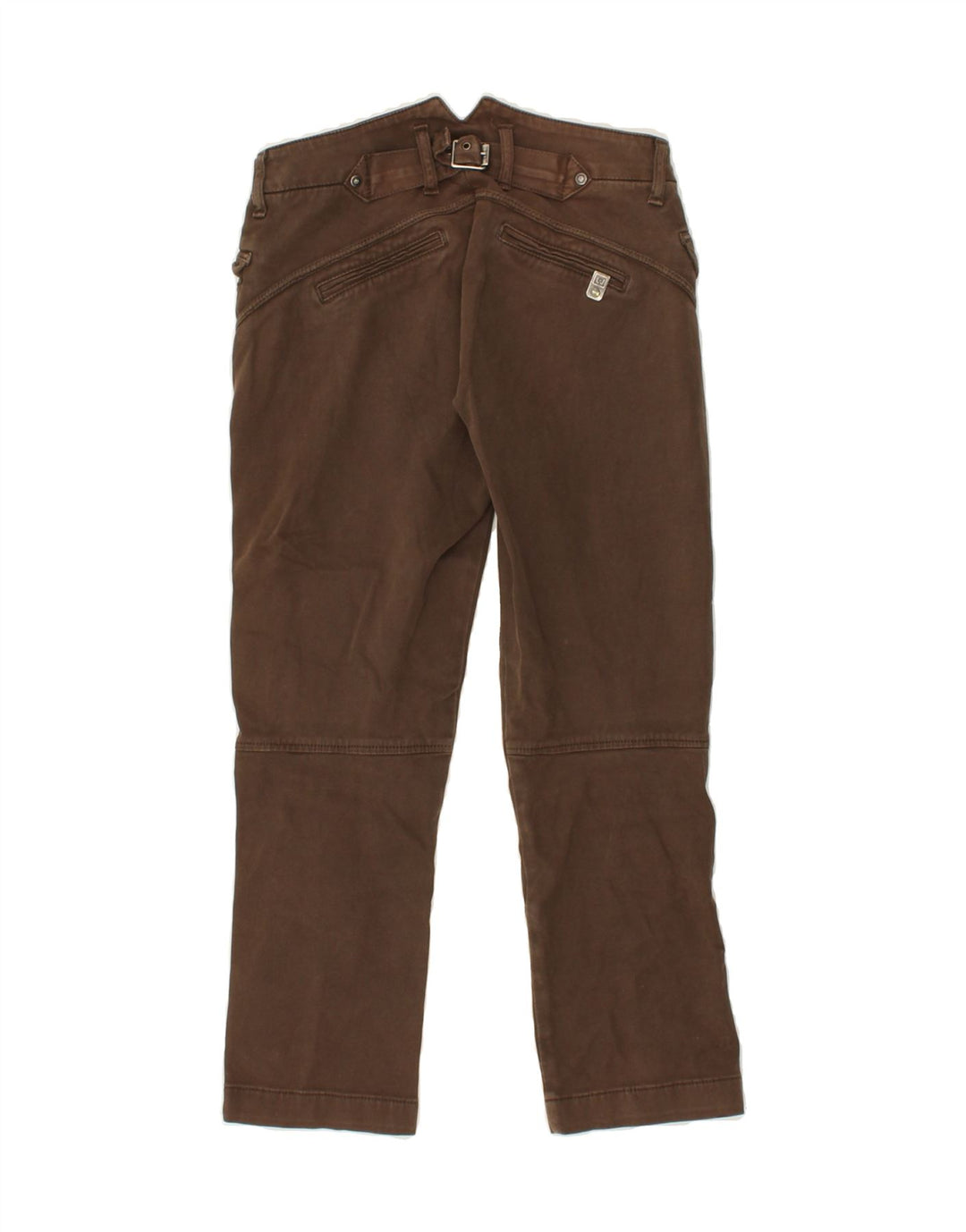 LIU JO Womens Straight Capri Trousers W28 L23 Brown Cotton Vintage Liu Jo and Second-Hand Liu Jo from Messina Hembry 