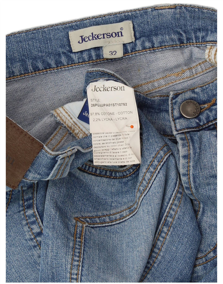 Jeans retos femininos JECKERSON W32 L30 algodão azul