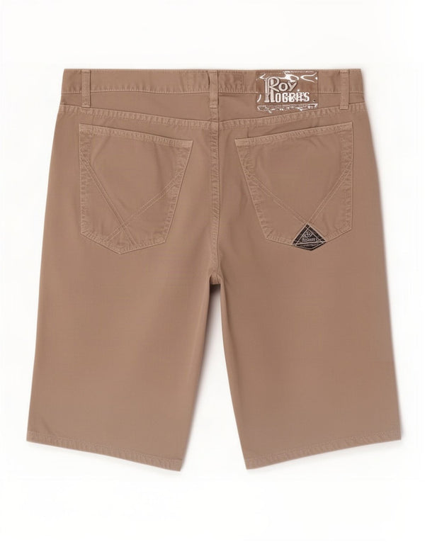 Roy Rogers Mens Casual Shorts Médio W33 Algodão Bege