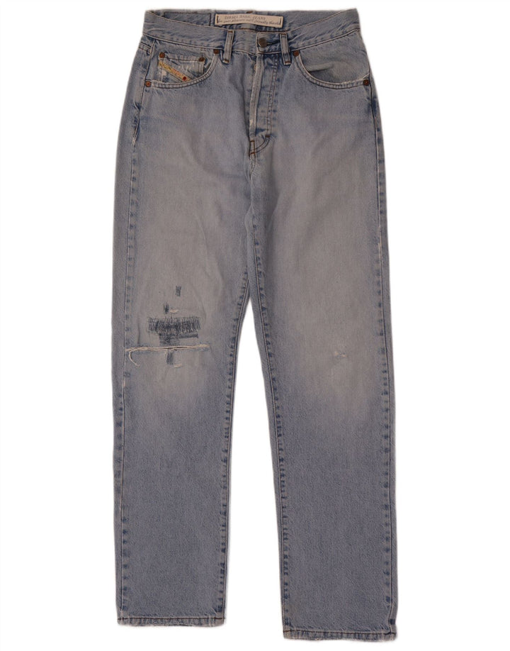 Jeans retos masculinos diesel desgastados W32 L32 algodão azul