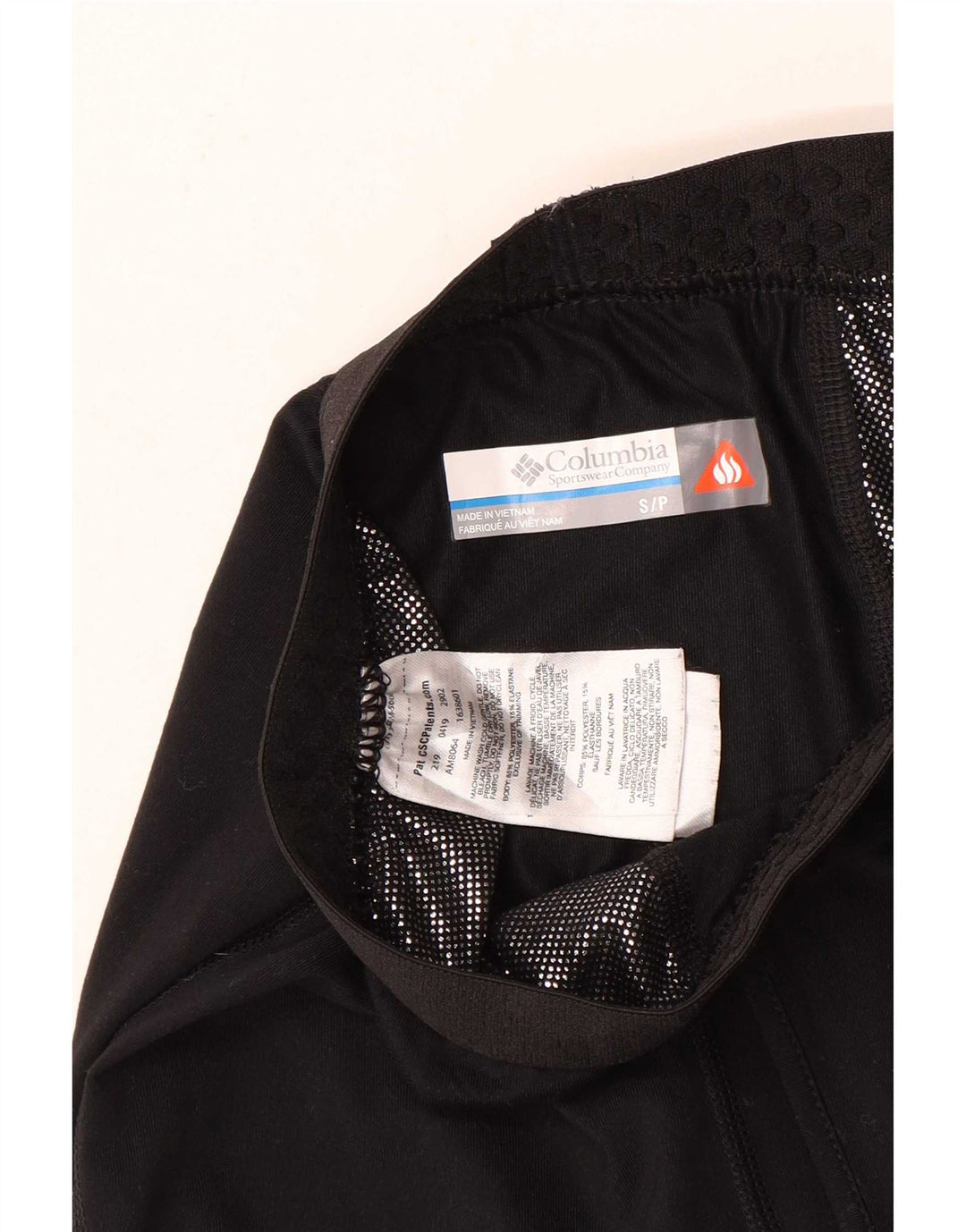 Leggings Columbia Omni-Heat masculinas pequenas de poliéster preto
