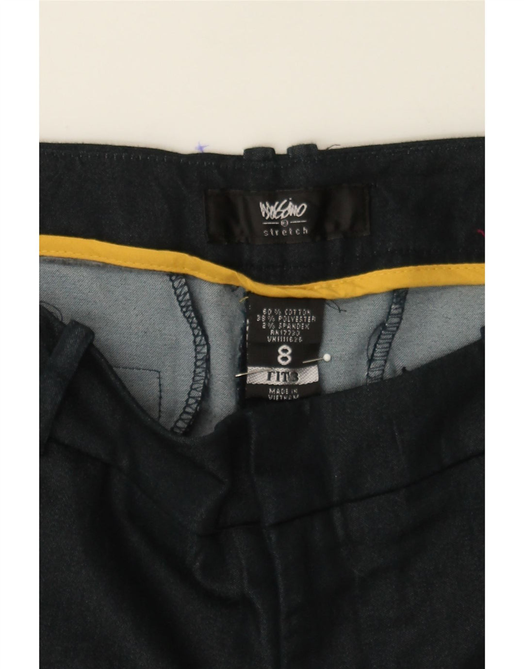 MOSSIMO Womens Stretch Casual Shorts US 8 Medium W32 Navy Blue Cotton Vintage Mossimo and Second-Hand Mossimo from Messina Hembry 