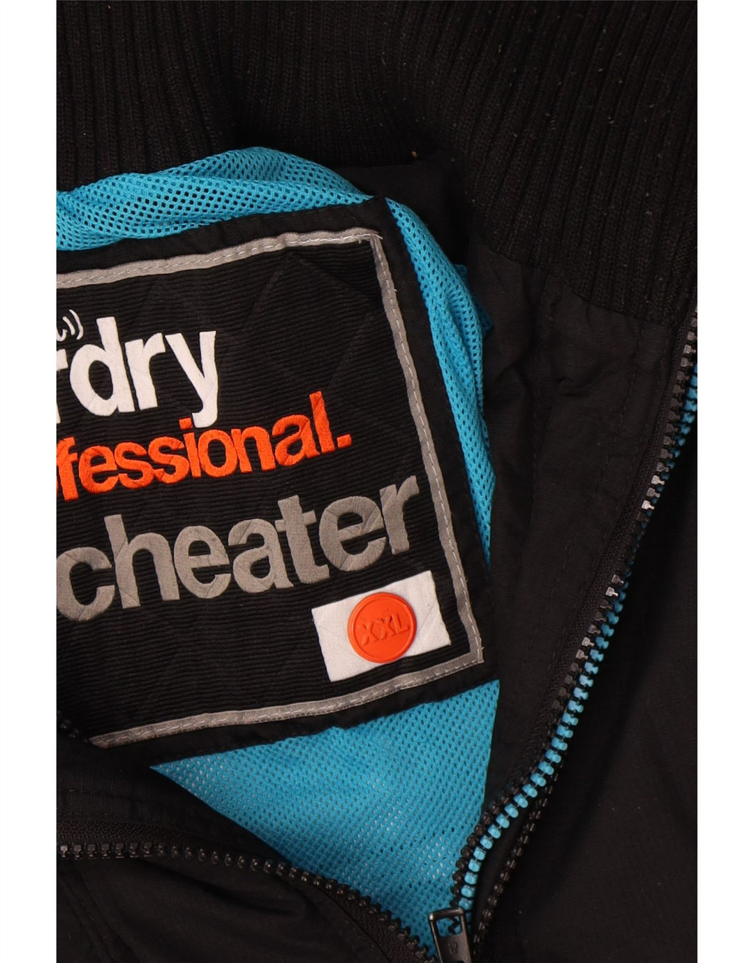 Jaqueta corta-vento masculina Superdry UK 44 2XL preto nylon