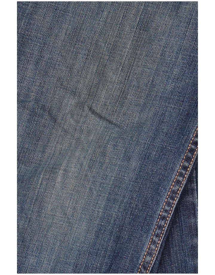 Wrangler Mens Straight Jeans W34 L32 Azul Algodão