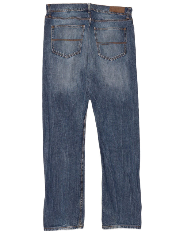 Jeans Marks & Spencer masculino regular fit reto W32 L33 algodão azul