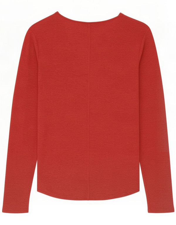 Top feminino Massimo Dutti manga comprida Reino Unido 10 pequeno vermelho