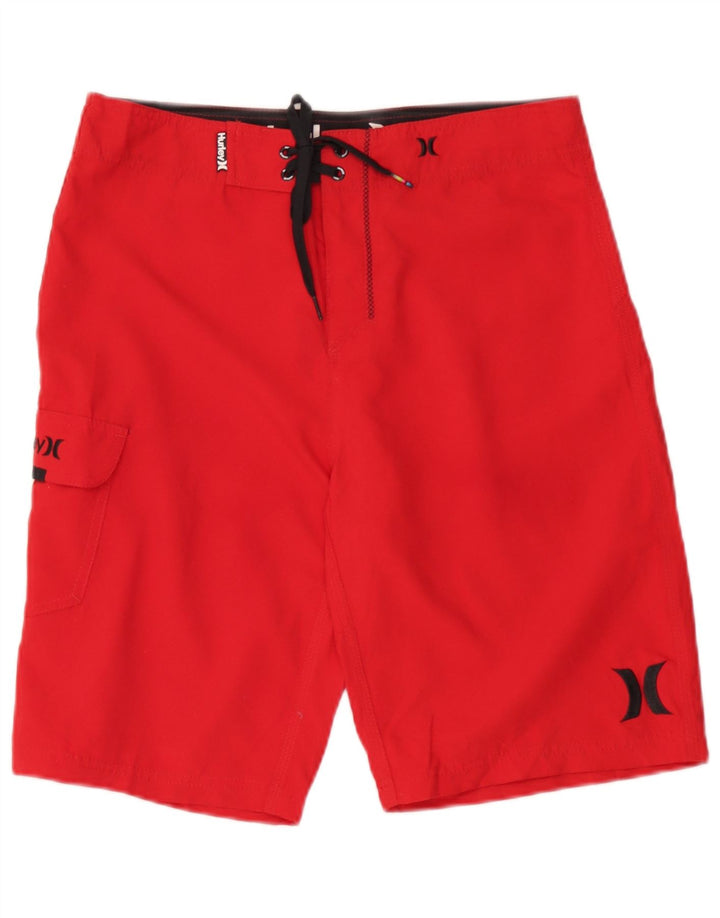 Shorts de natação masculino Hurley poliéster vermelho médio