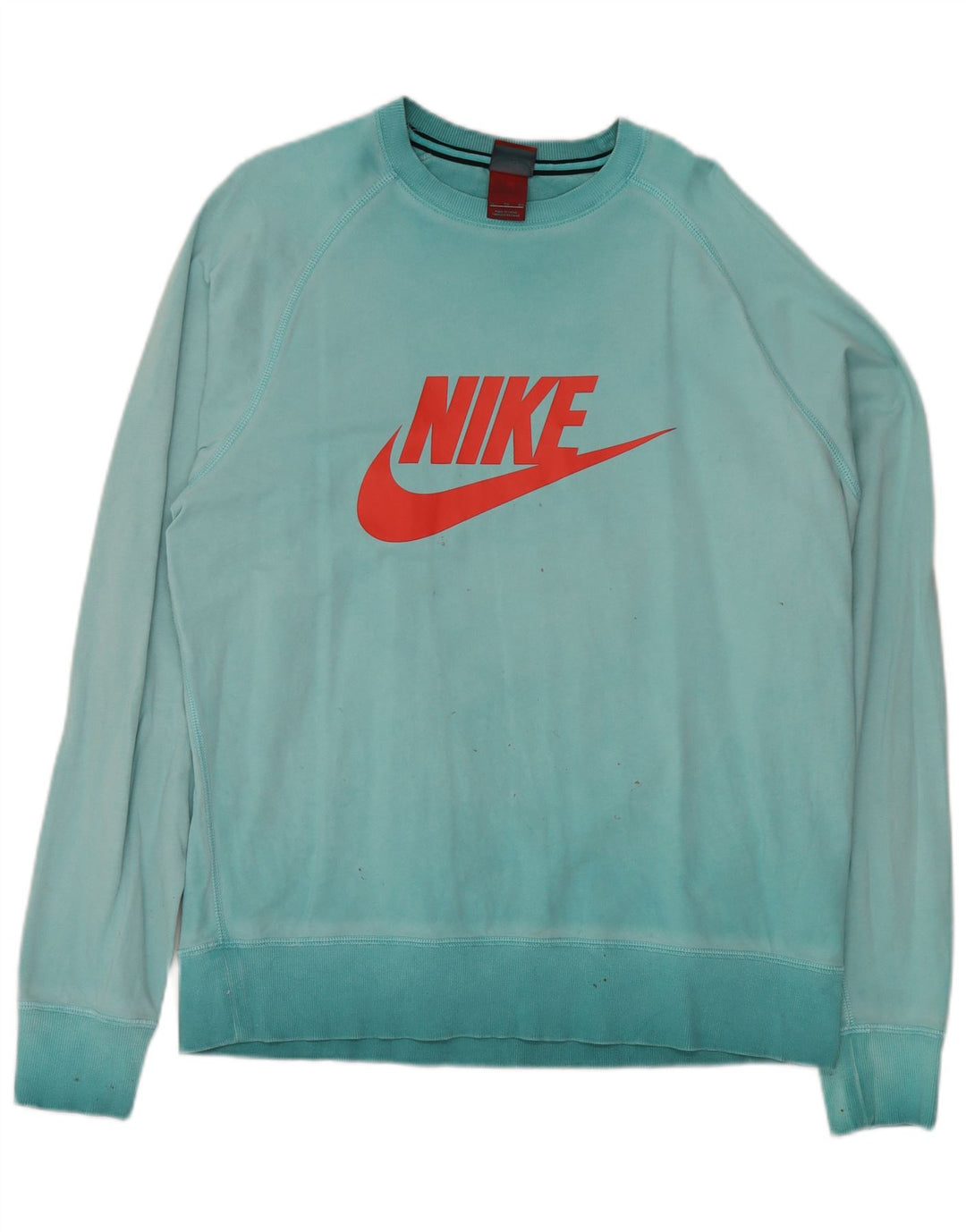 NIKE Mens Graphic Moletom Jumper XL Turquesa Algodão