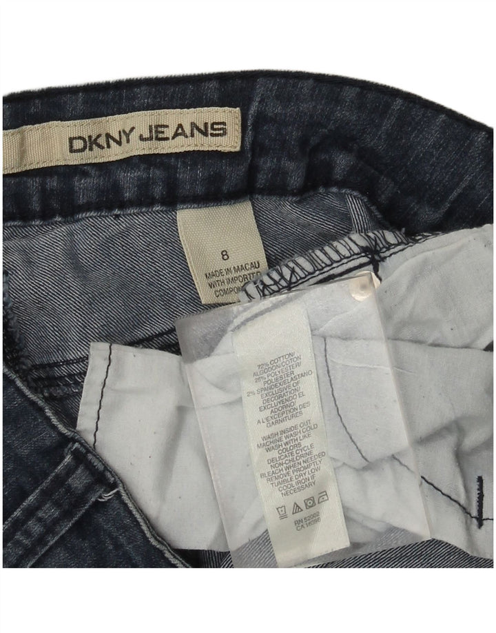 Dkny Jeans Slim Feminino US 8 Médio W30 L31 Azul Marinho Algodão