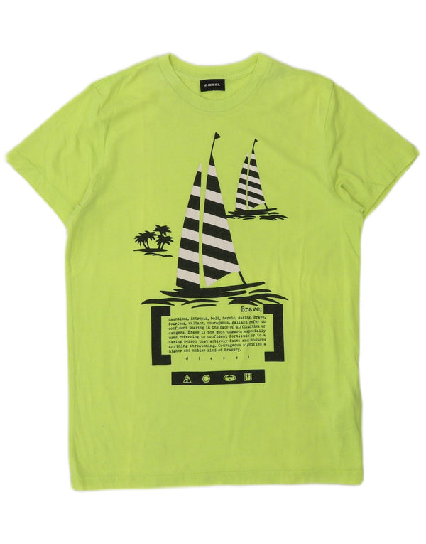 Camiseta Diesel Boys Graphic Top 11-12 Anos Algodão Verde
