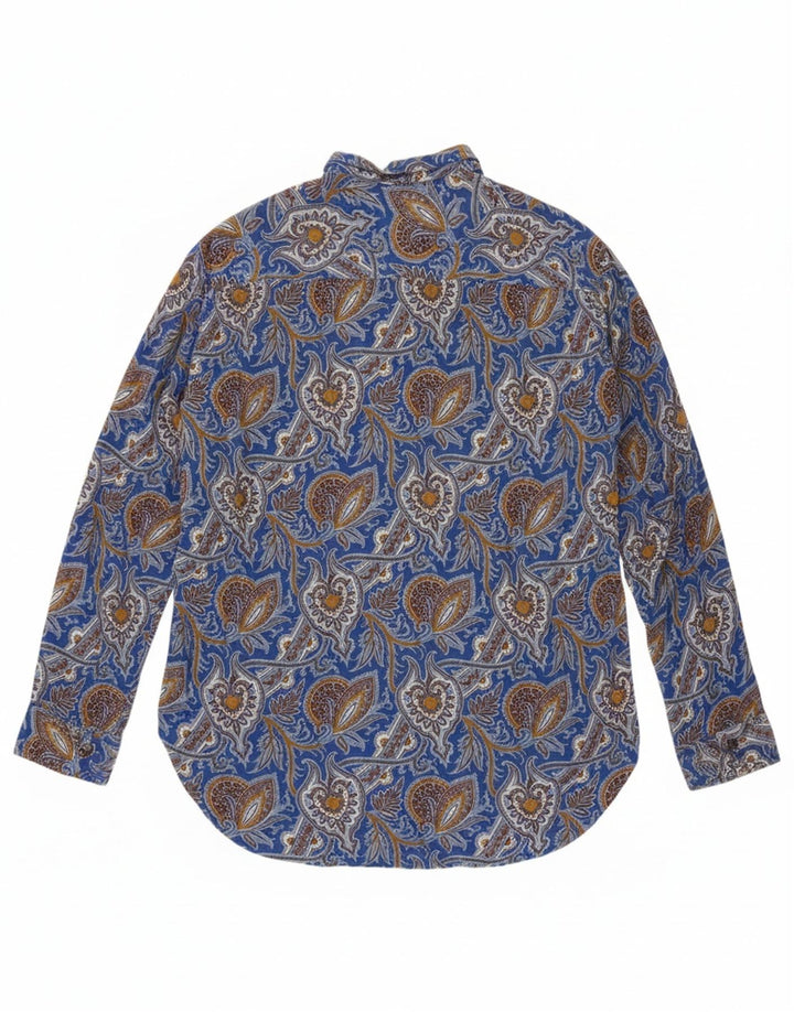 Camisa masculina LE GARAGE azul médio Paisley