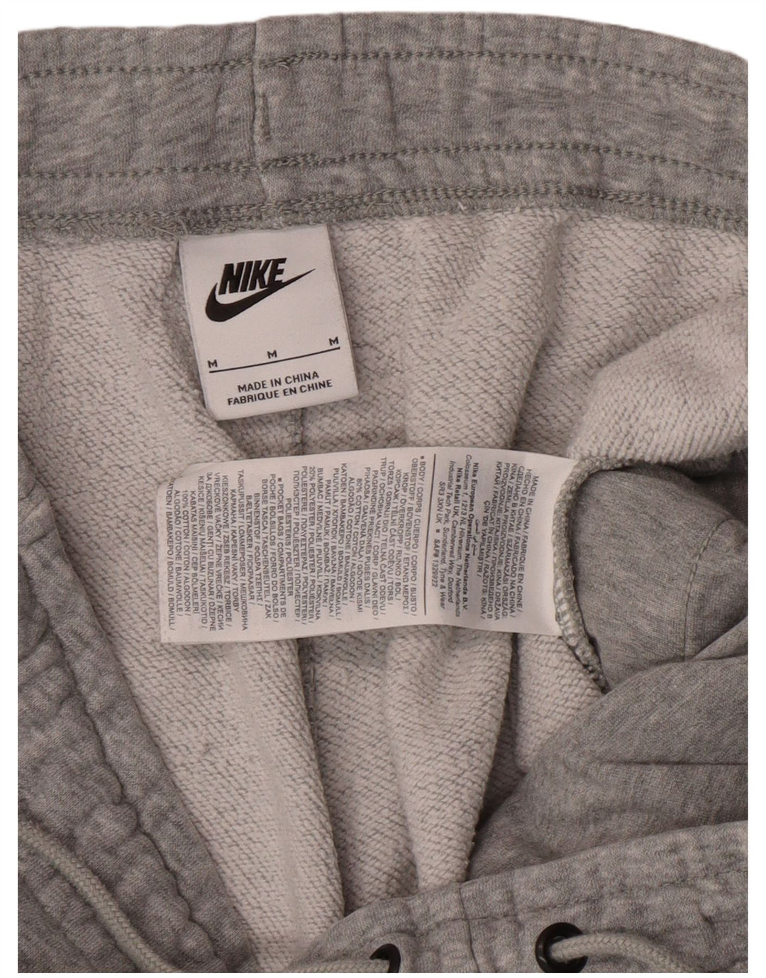 Calça de treino feminina Nike Joggers UK 14 médio cinza algodão