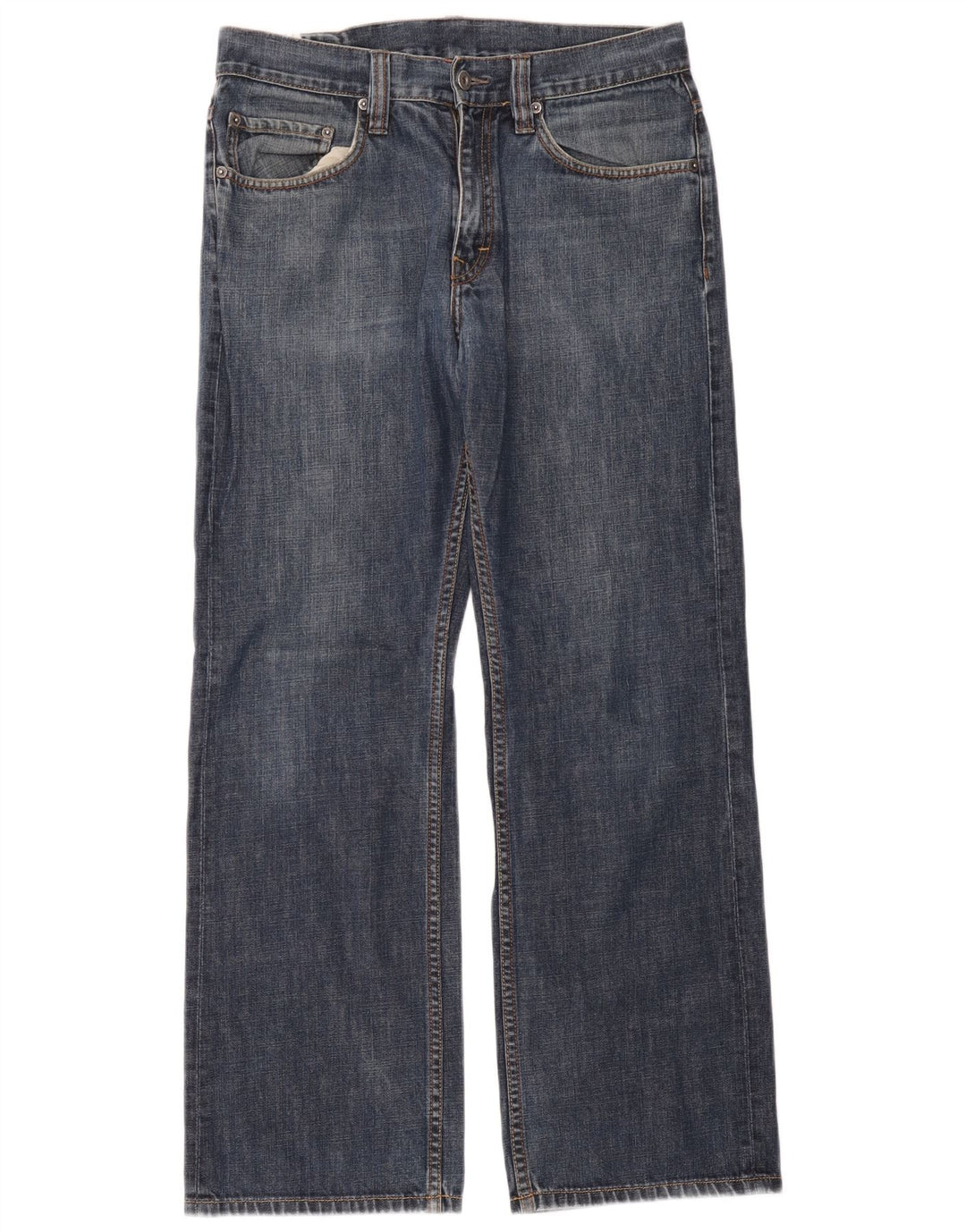 Jeans Mustang masculino de perna larga W33 L32 algodão azul marinho