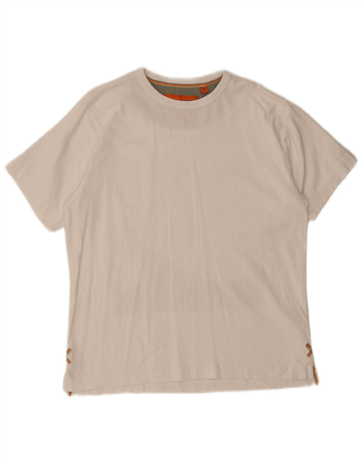 Camiseta gráfica masculina WHITE STUFF Top médio algodão branco