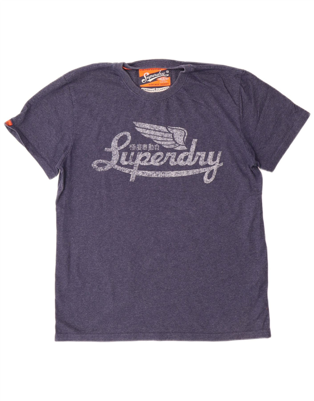Camiseta feminina Superdry com estampa gráfica XL azul marinho algodão