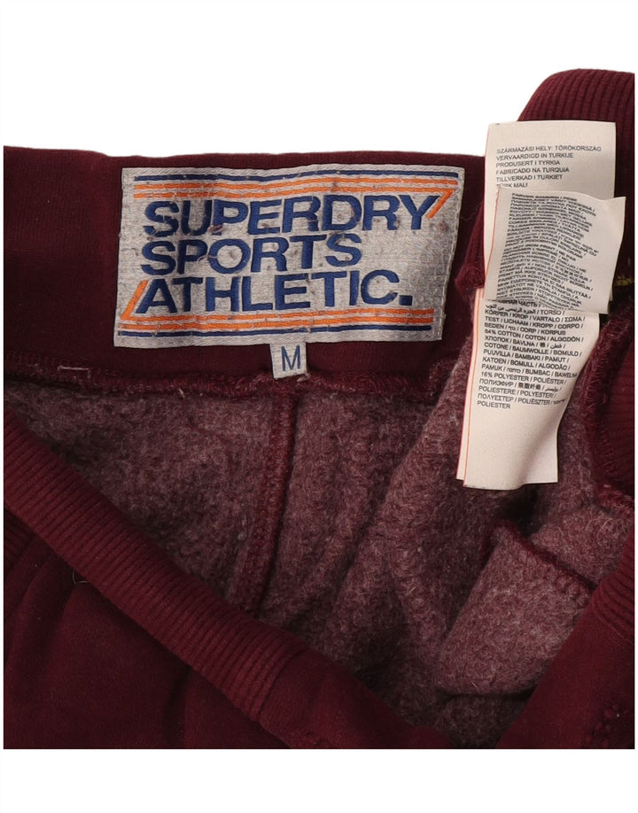 Superdry Mens Graphic Calças de treino médio Borgonha Colourblock
