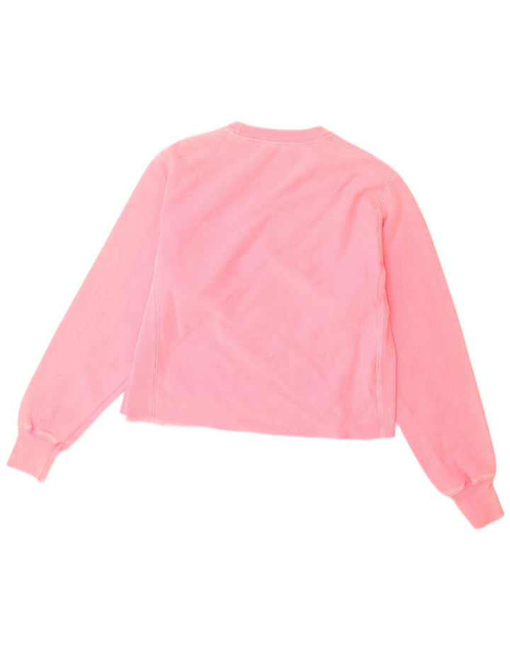 Jumper de moletom feminino Champion Reverse Weave Oversized Reino Unido 10 pequeno rosa
