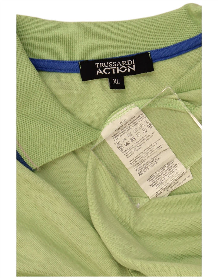 Camisa polo masculina TRUSSARDI XL algodão verde