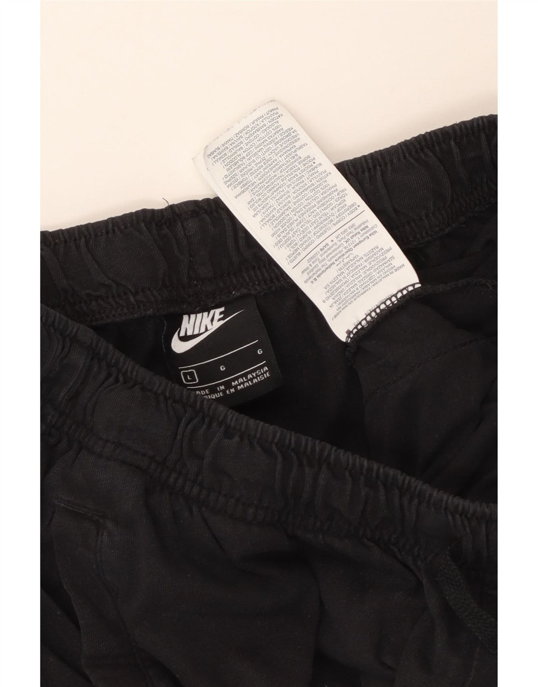 Shorts esportivos masculinos NIKE grandes de algodão preto