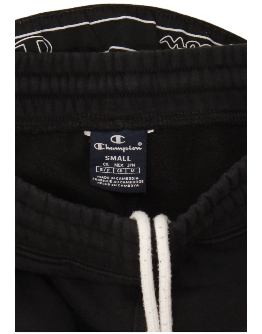Calça esportiva masculina Champion Graphic Joggers pequena preta
