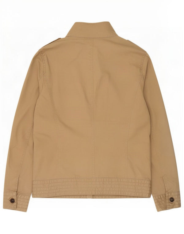 Jaqueta militar masculina Zara UK 40 grande algodão bege