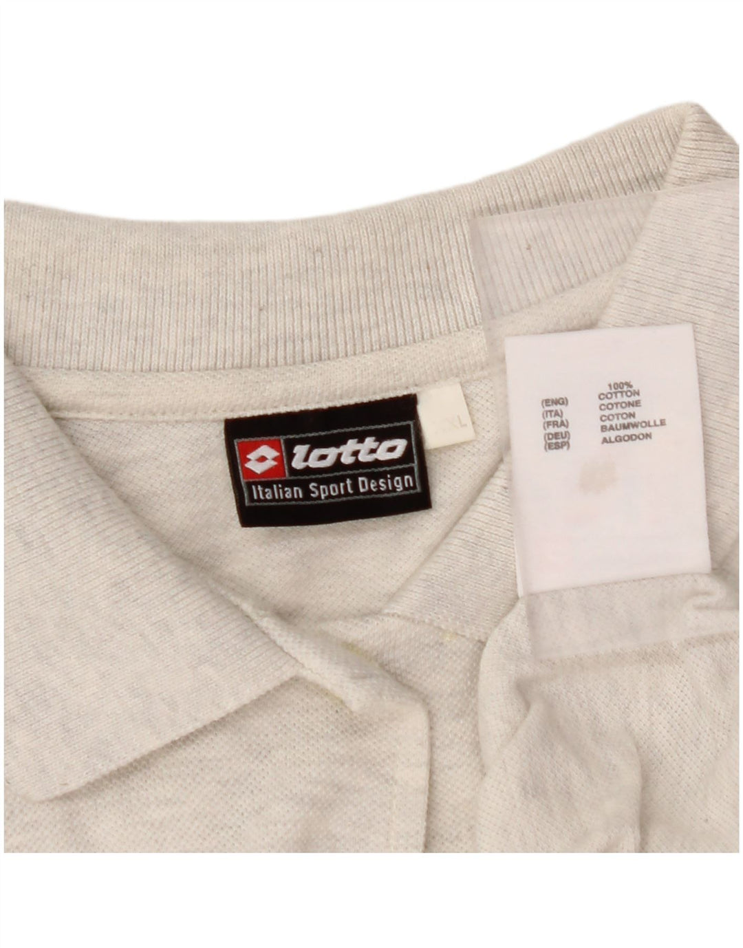Blusa feminina de manga curta LOTTO Reino Unido 20 2XL algodão cinza