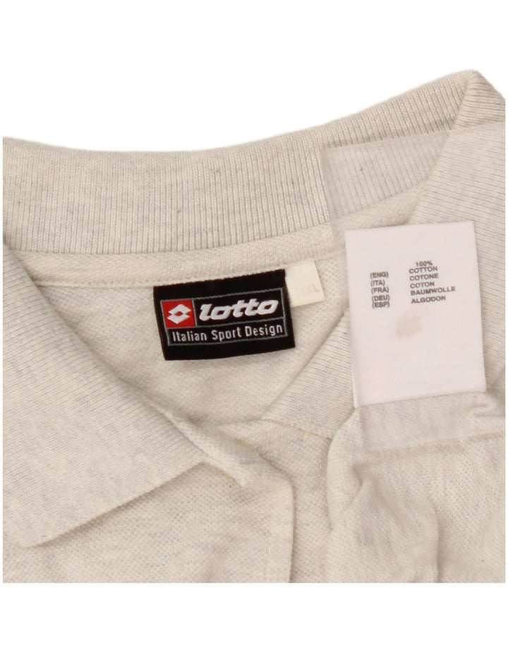 Blusa feminina de manga curta LOTTO Reino Unido 20 2XL algodão cinza