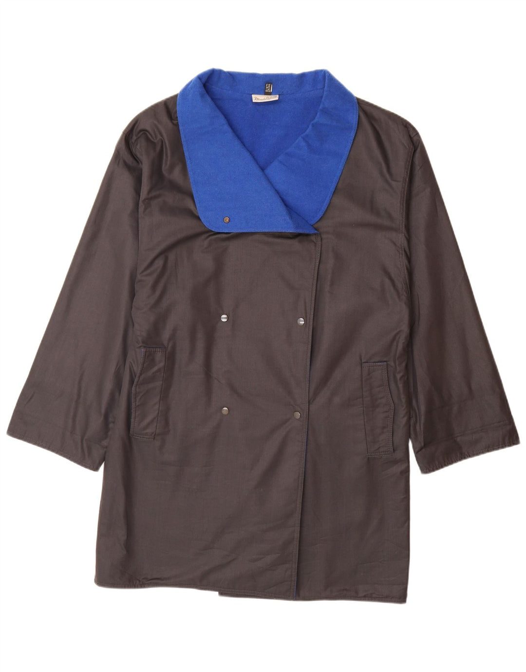 Casaco feminino Madeleine com peito duplo UK 14 poliéster cinza grande