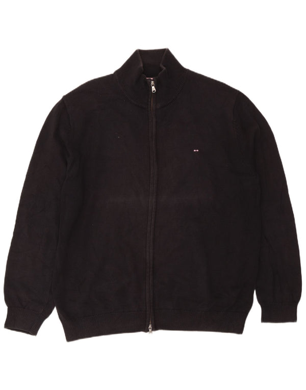 Suéter cardigã gráfico masculino Eden Park XL algodão preto