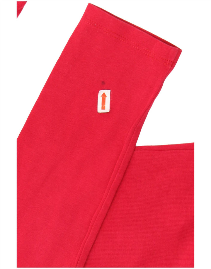 Top gráfico feminino GUESS manga comprida 11-12 anos algodão vermelho