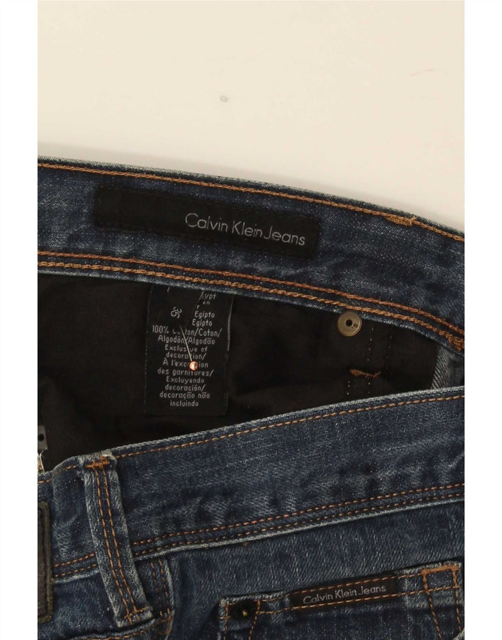 Calça jeans reta masculina Calvin Klein W36 L29 algodão azul