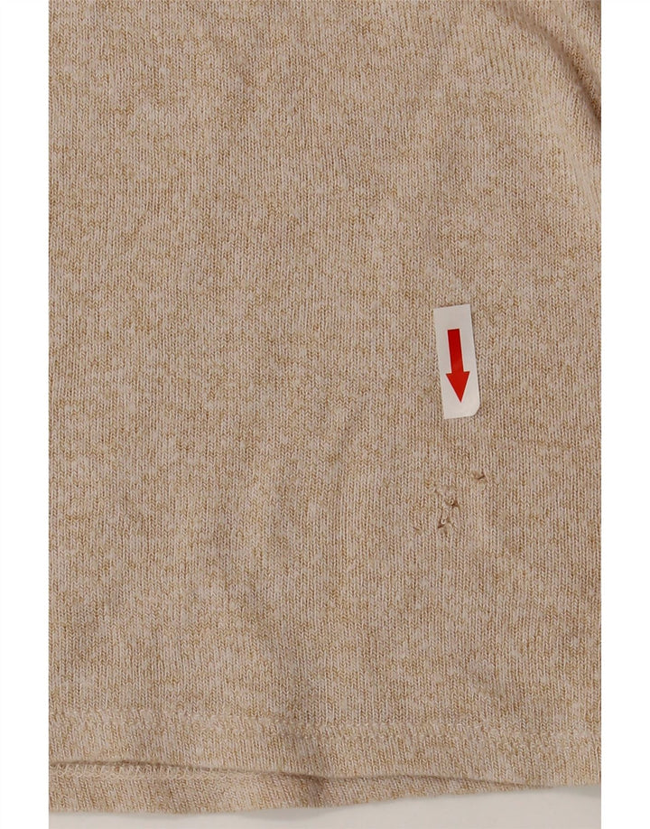 Blusa feminina Zara Top UK 14 grande viscose bege