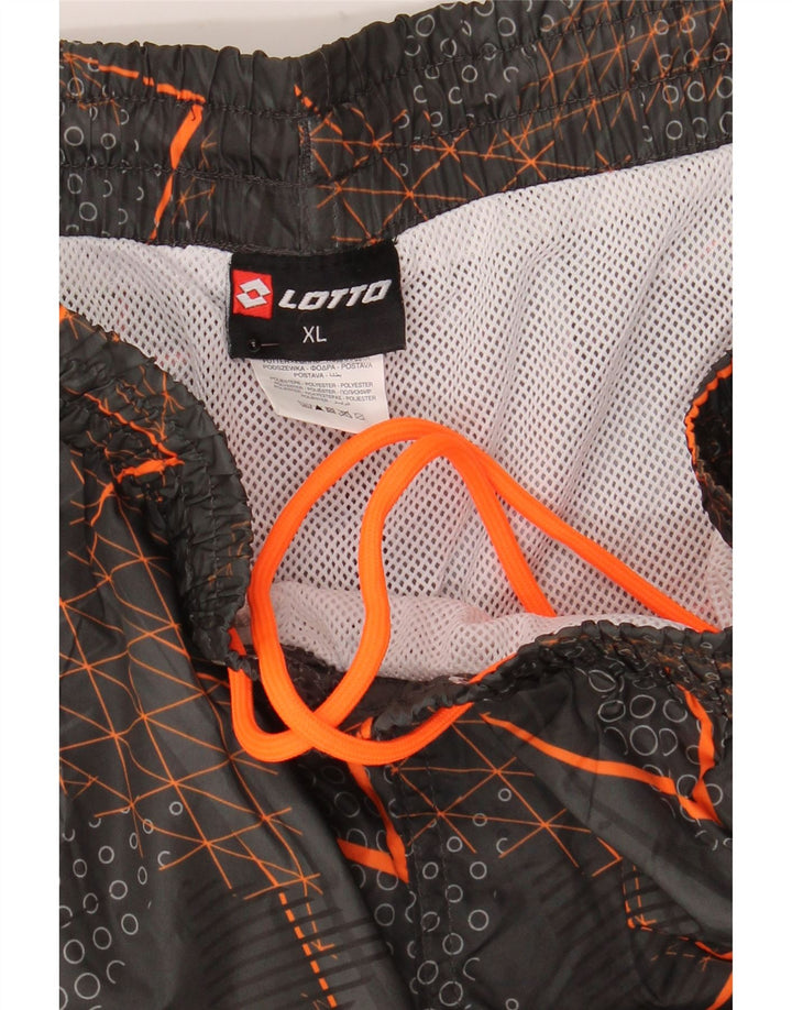 Shorts de natação masculino Lotto XL poliéster geométrico cinza