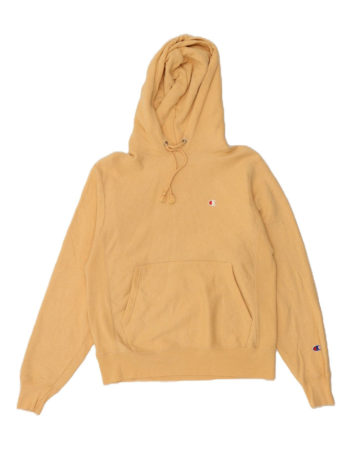 CHAMPION Mens Hoodie Jumper Small Yellow Cotton Vintage Champion and Second-Hand Champion from Messina Hembry 
