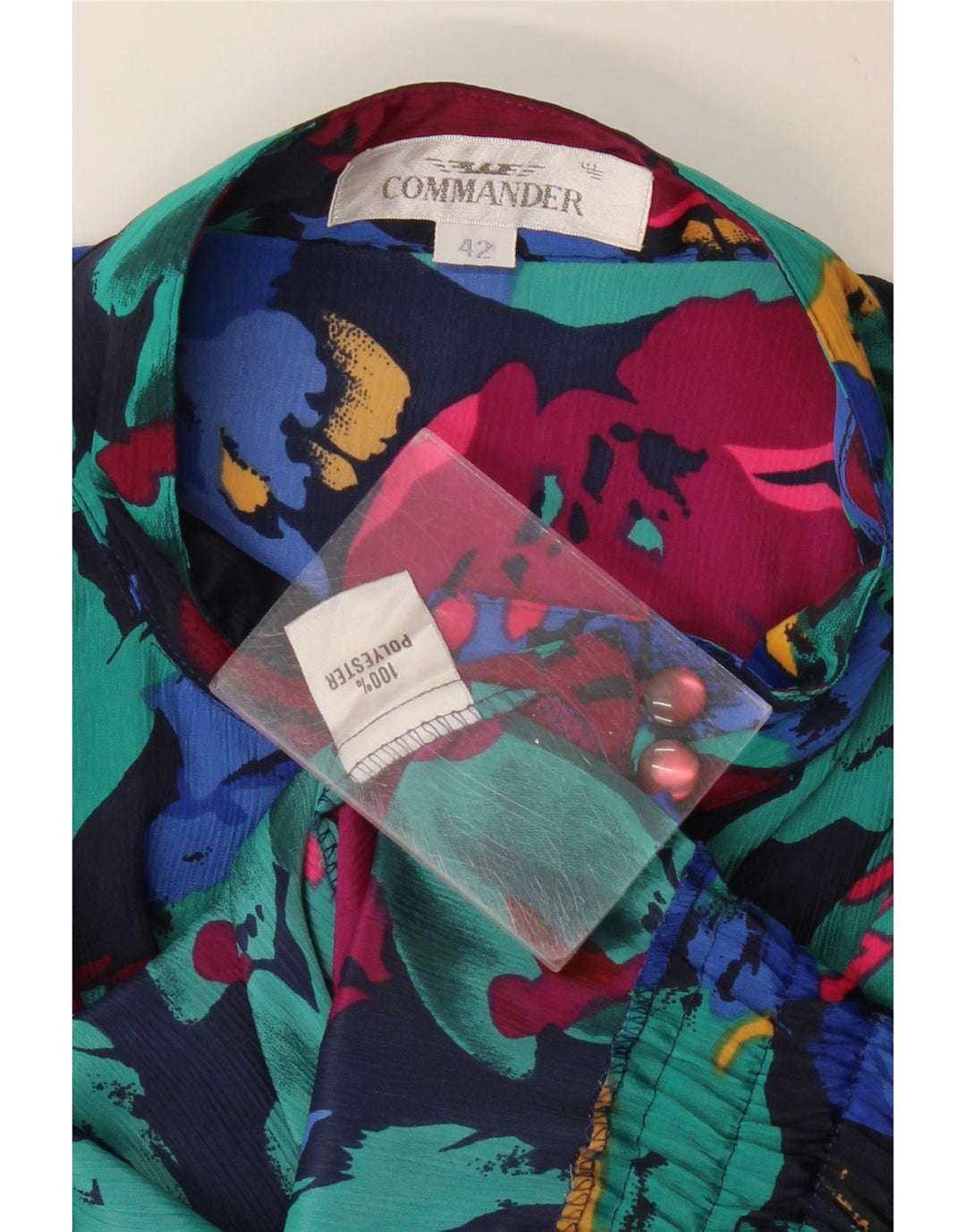 Blusa feminina COMMANDER cropped UE 42 grande floral multicolorida