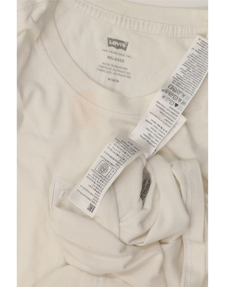 Camiseta masculina relaxada com estampa LEVI'S de algodão branco médio