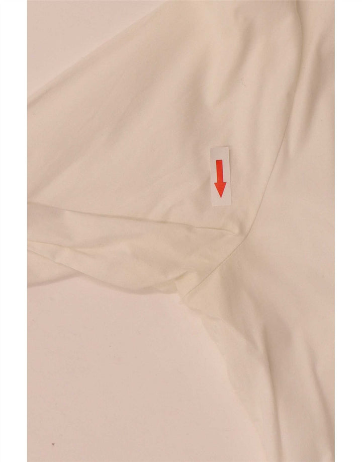 Camisa feminina Piero Guidi UK 12 algodão branco médio