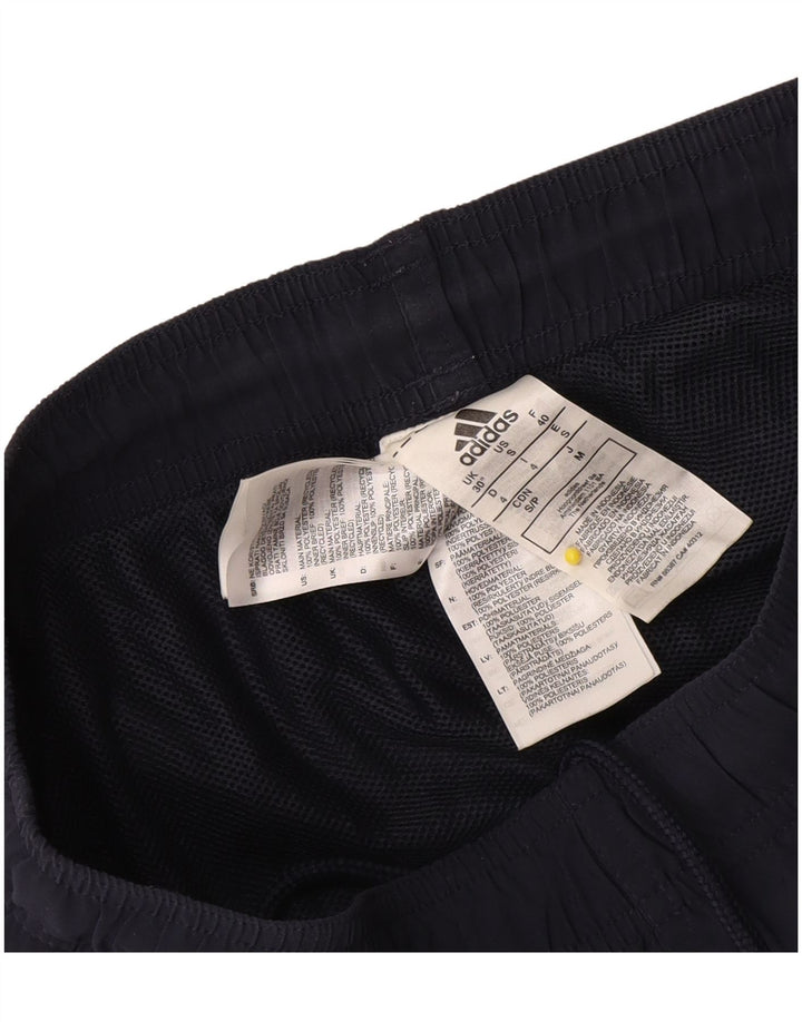 Shorts esportivos masculinos Adidas pequenos poliéster azul marinho