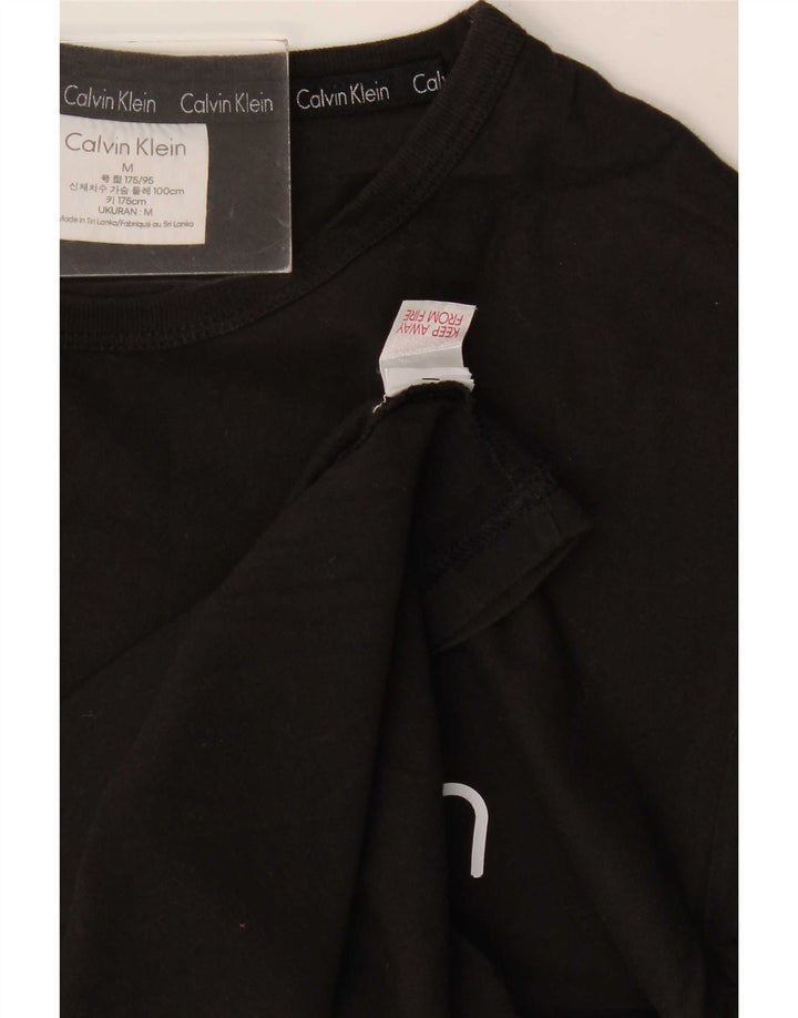 Calvin Klein Camiseta masculina gráfica Top Médio Preto
